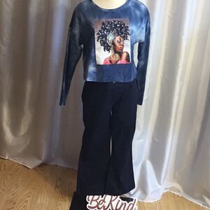 LOVE J top tie dye lightweight fleece med DUR3